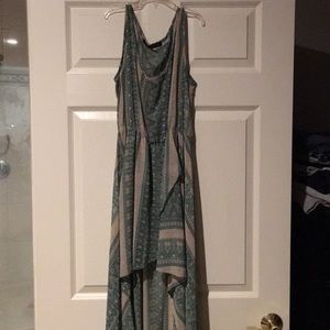 Patterned green dress